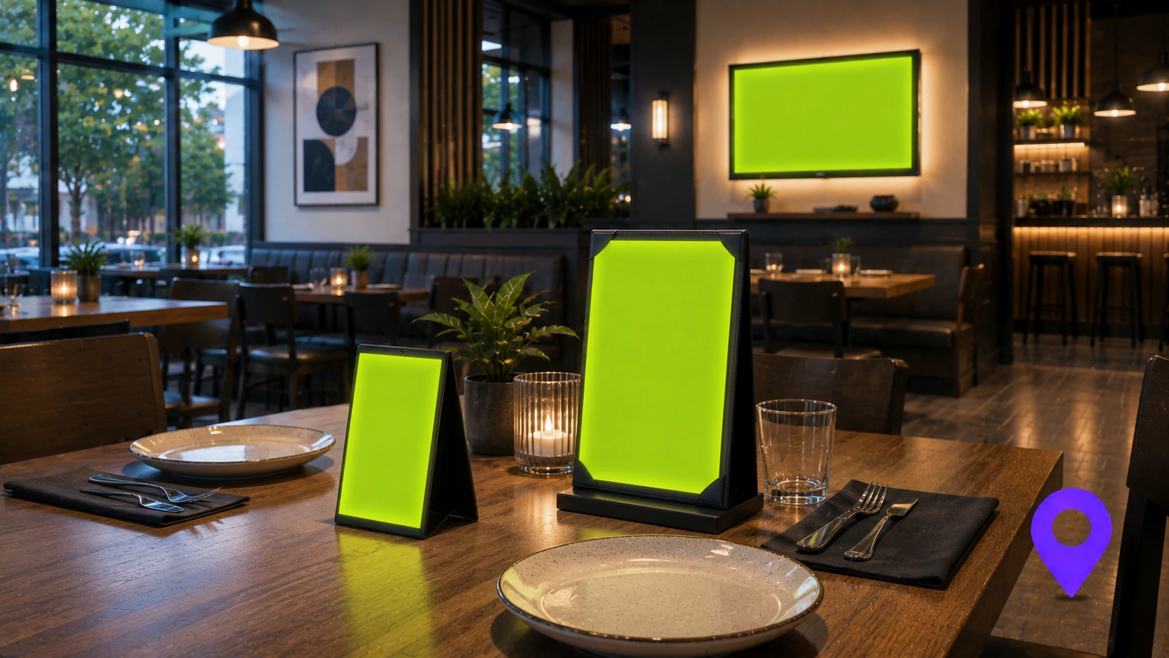 Menu and table advertising opportunity
