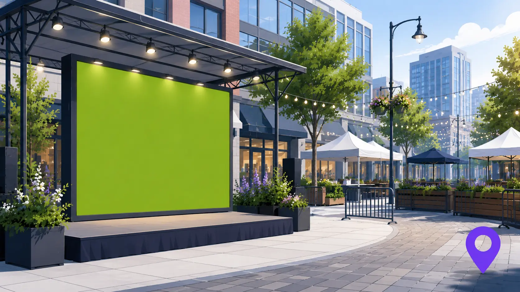 Public plaza event sponsorship opportunity