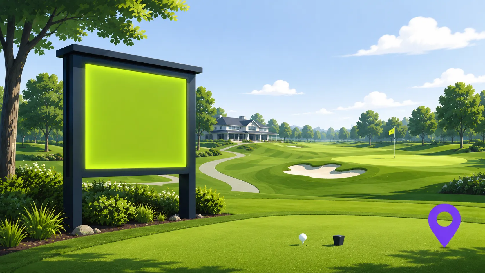 Golf course advertising and sponsorship opportunity