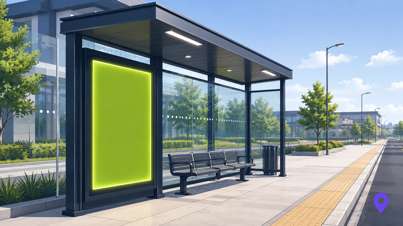 Transit shelter advertising opportunity